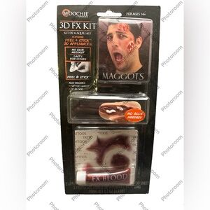 Maggots 3D FX Makeup Kit Adult Halloween Costume Accessory NWT